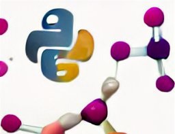 An abstract image of the Python image with a molecule-like structure